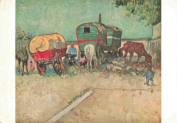 GOGH van Vincent (1853-1890) Kuenstlerkarte Zigeunerlager