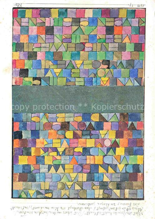 Klee Paul Kuenstlerkarte Eins dem Grau der Nacht enttaucht