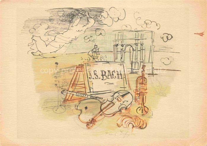 BACH Gavotte von Kuenstlerkarte Homage to Bach