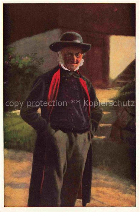 HOFFMANN  Heinrich Kuenstlerkarte Der Dorfschutze