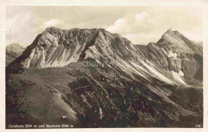 Geishorn 2249m Sonthofen Allgaeu Bayern und Rauhorn