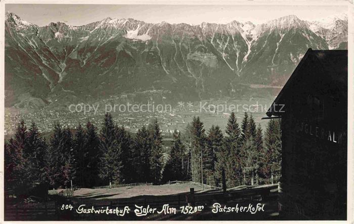 Igleralm 1520m Patscherkofel 2248m Tirol AT Gastwirtschaft Igleralm