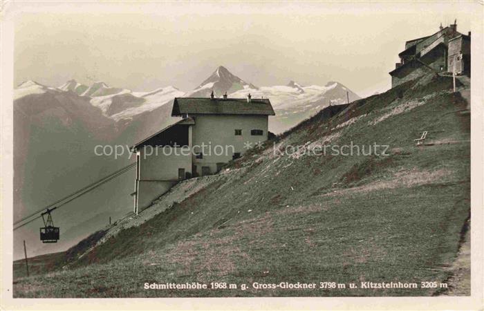 Schmittenhoehe Zell am See AT mit Grossglockner und Kitzsteinhorn
