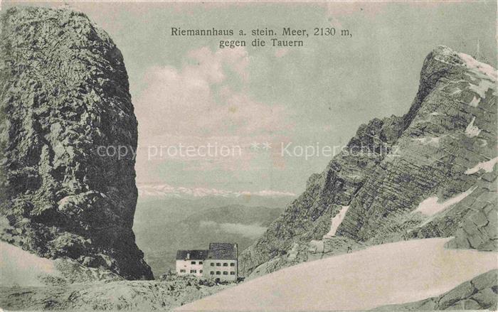 Riemannhaus 2177m Steinernes Meer AT mit den Tauern