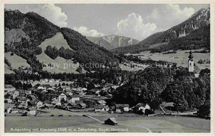 Ruhpolding Bayern mit Kienberg und Zellerberg
