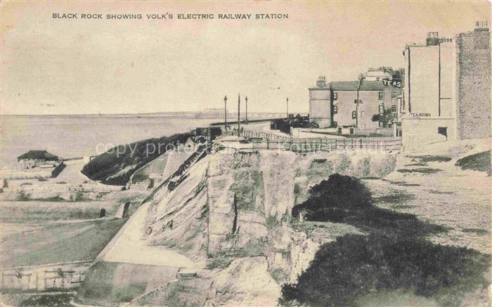 BRIGHTON  East Sussex UK Black Rock showing Volk's Electric Railway Station