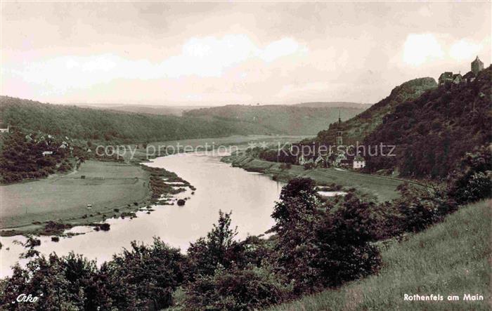 Rothenfels  Main Unterfranken Main-Spessart Bayern Panorama