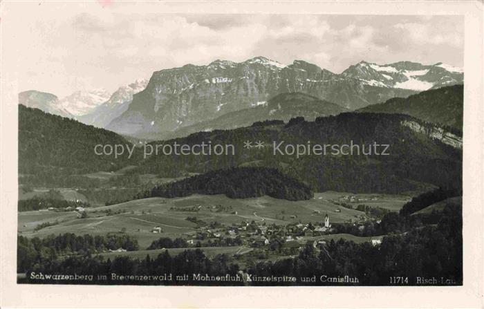 Schwarzenberg Bregenz Vorarlberg AT mit Moehnenfluh Kuenzelspitze und Canisfluh