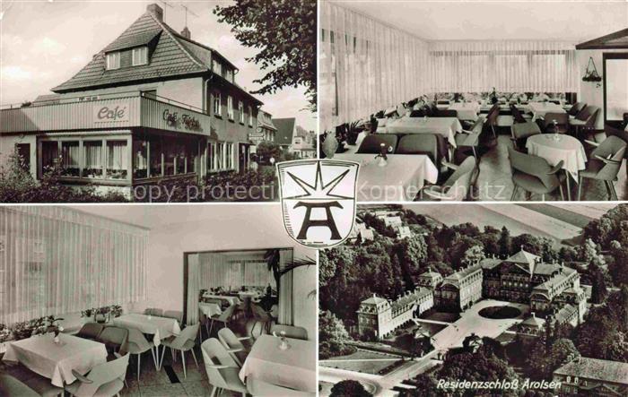 Arolsen Bad Cafe Fischer Gastraeume Residenzschloss