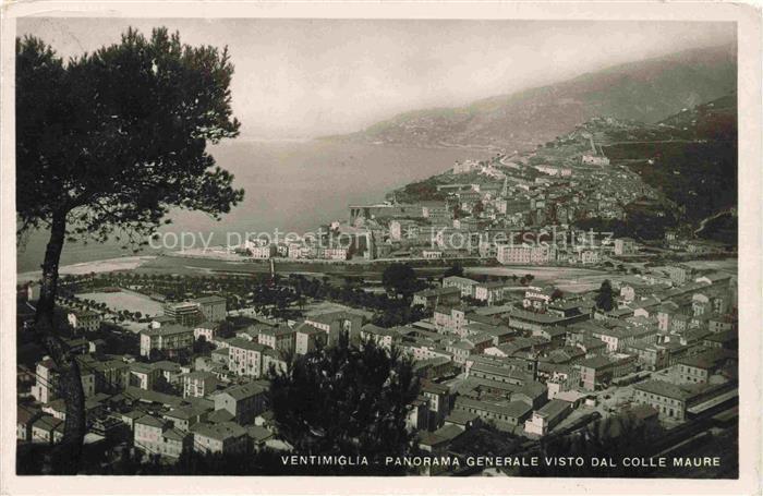 VENTIMIGLIA Vintimille Liguria IT Panorama generale visto dal Colle Maure