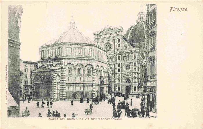 FIRENZE Florence Florenz Toscana IT Piazza del Duomo da Via dell'Arcivescovado