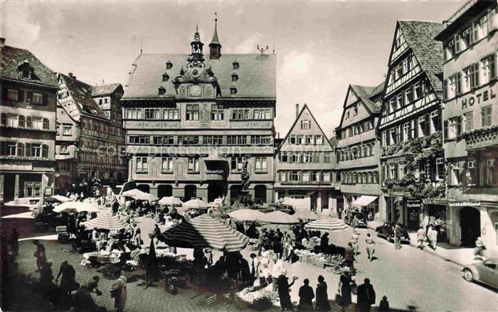 TueBINGEN BW Marktplatz mit Rathaus