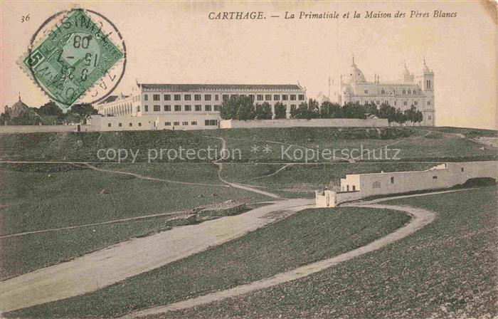 Carthage  Karthago Carthago Tunesie La Primatiale et la Maison des Peres Blancs