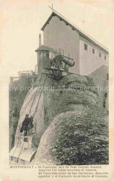 Montserrat Kloster BARCELONA Cataluna ES El Funicular aeri de Sant Geroni