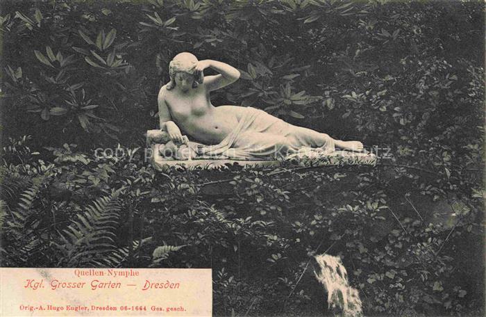 DRESDEN Elbe Quellen Nymphe Kgl Grosser Garten