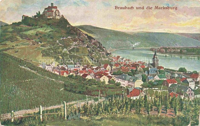 Braubach Rhein und die Marksburg