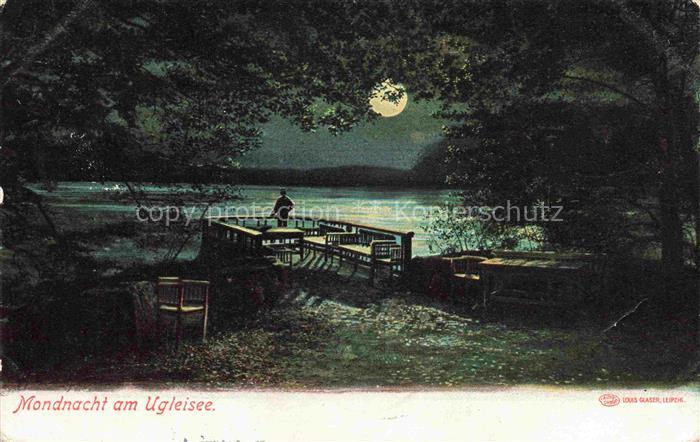 Uglei-See Ugleisee Eutin Schleswig-Holstein Mondnacht