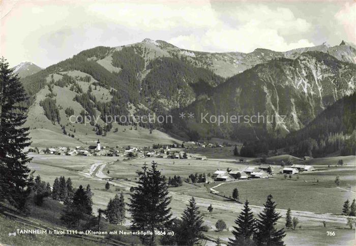Tannheim 1097m Tirol AT Klenzen mit Neunerkoepfle