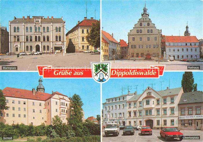 Dippoldiswalde Osterzgebirge Marktplatz Rathaus Schloss Obertorplatz
