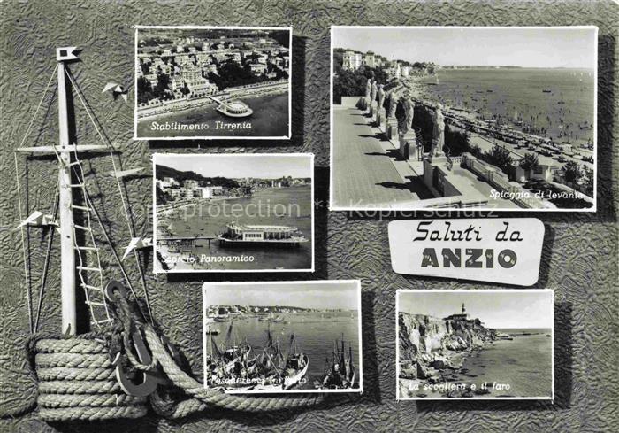 Anzio ROMA Rom Lazio IT Stabilimento Tirrenia Scorcio Panoramico Spiaggia di lev