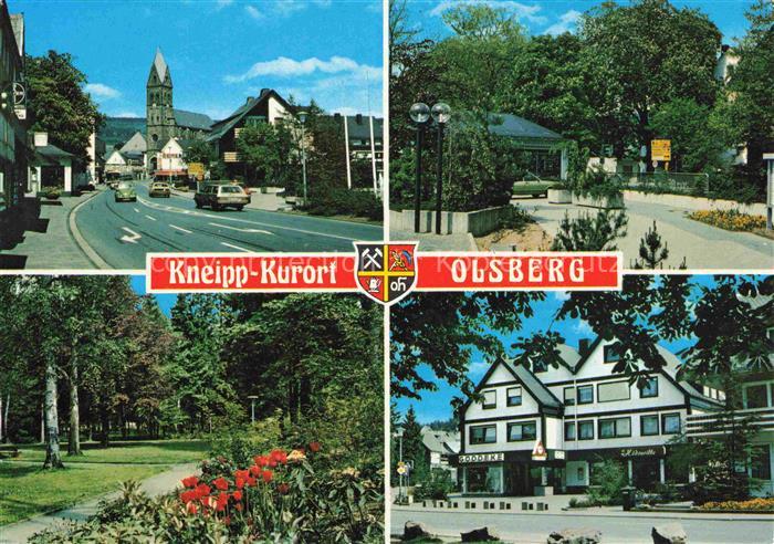 Olsberg Hochsauerlandkreis NRW Strassenpartie Park Kaufhaus