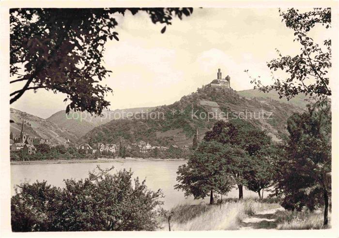 Braubach Rhein Panorama mit Marksburg