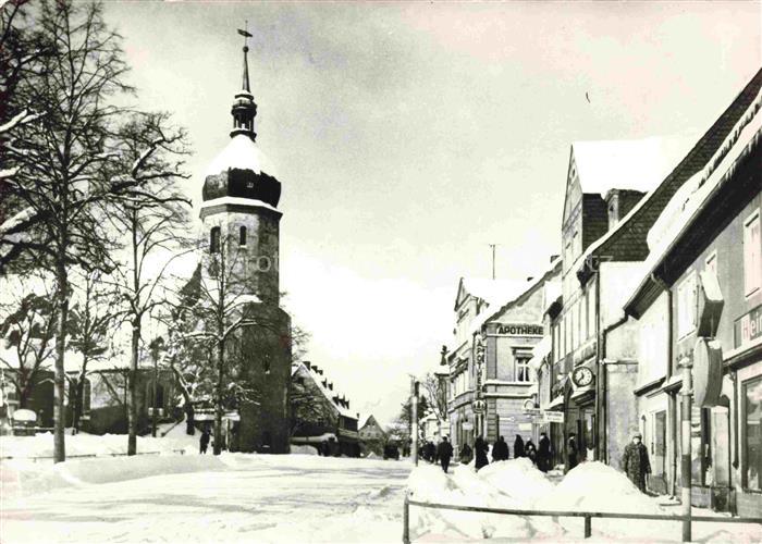 Olbernhau Erzgebirge Winterpartie Kirche