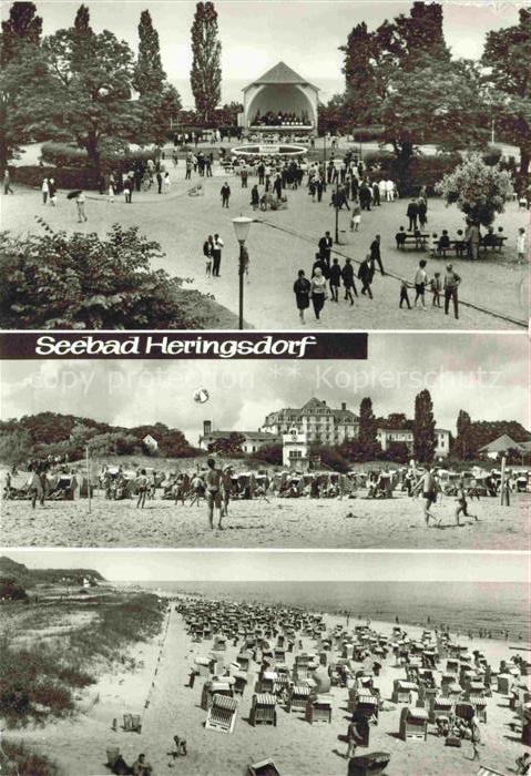 HERINGSDORF  Ostseebad Usedom Musikpavillon Kurpark Strand
