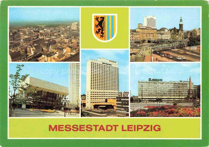 LEIPZIG Sachsen Fliegeraufnahme Fussgaengerzone Neues Gewandhaus Hotel Merkur In