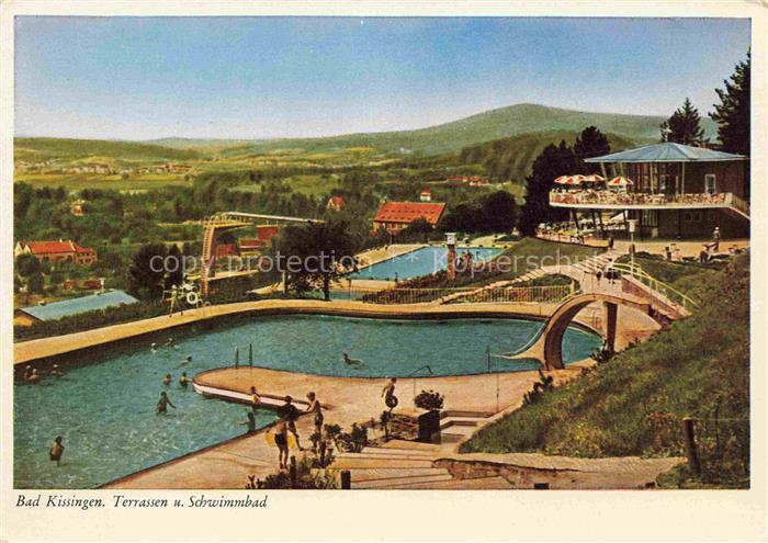 BAD KIssINGEN Terrassen und Schwimmbad