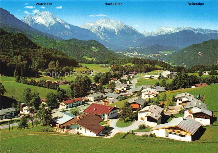 Oberau  Berchtesgaden Fliegeraufnahme mit Watzmann Hochkalter Reiteralpe