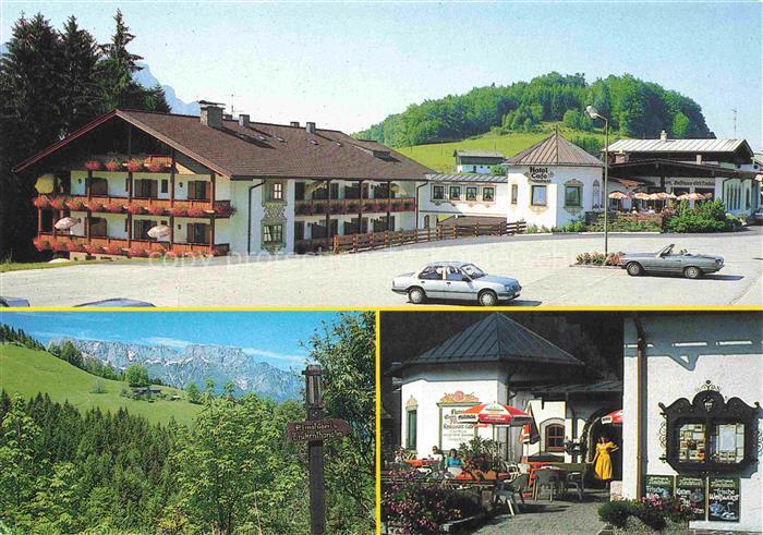 Oberau  Berchtesgaden Grenzgasthaus Hotel Neuhaeusl Panorama Terrasse