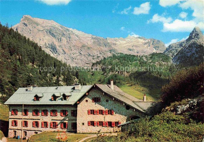 Kaerlingerhaus 1620m Funtenseehaus Berchtesgaden Bayern am Funtensee mit Funtens