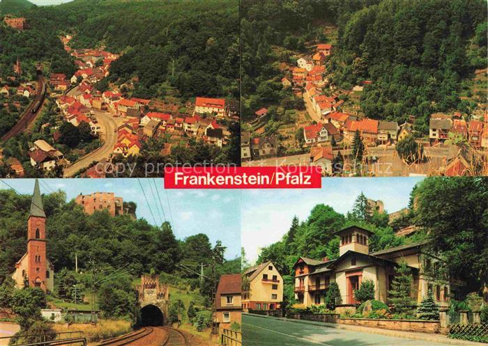 Frankenstein Pfalz Fliegeraufnahmen Kirche Ortspartie