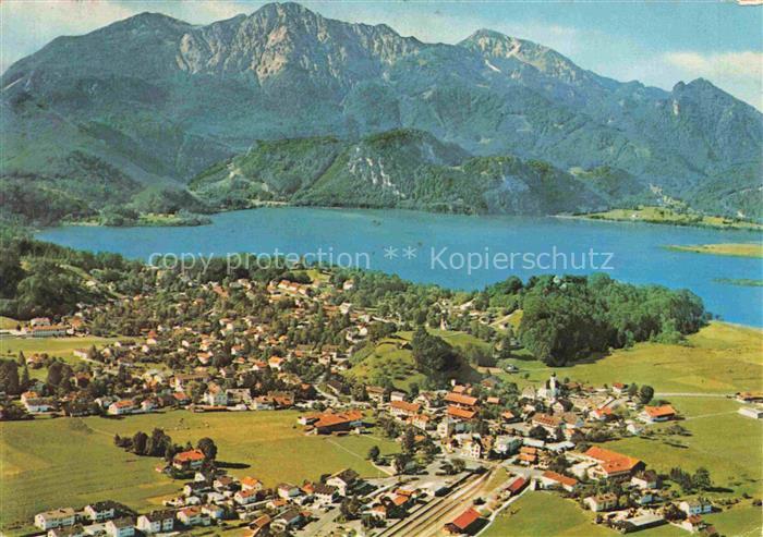 Kochel See Bayern Fliegeraufnahme mit Herzogstand