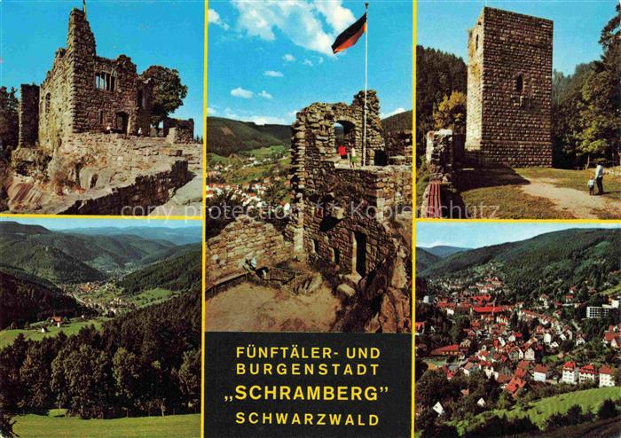 Schramberg BW Burgruine Details Panorama Fliegeraufnahme