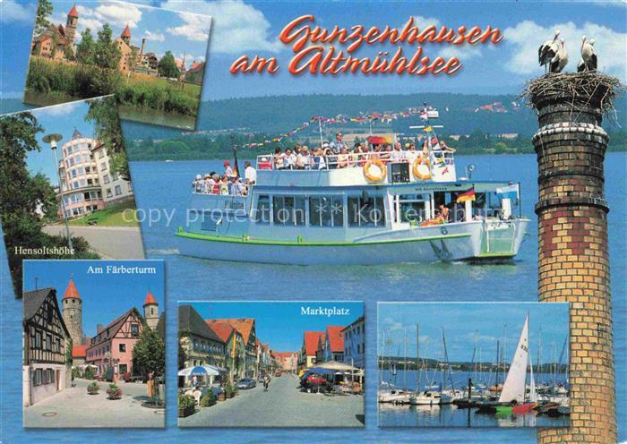 Gunzenhausen Altmuehlsee Bayern Hensoltshoehe Am Faerberturm Marktplatz Bootshaf