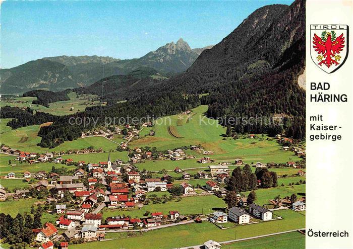 Bad Haering Haering Tirol AT Fliegeraufnahme mit Kaisergebirge