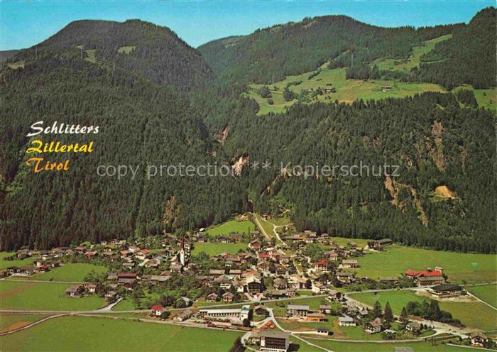 Schlitters Zillertal Tirol AT Fliegeraufnahme mit Zillertal