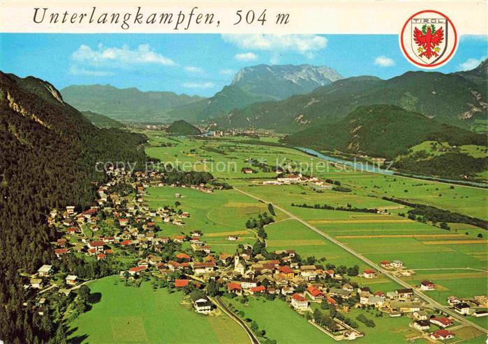 Unterlangkampfen KUFSTEIN Tirol AT Fliegeraufnahme mit Kaisergebirge
