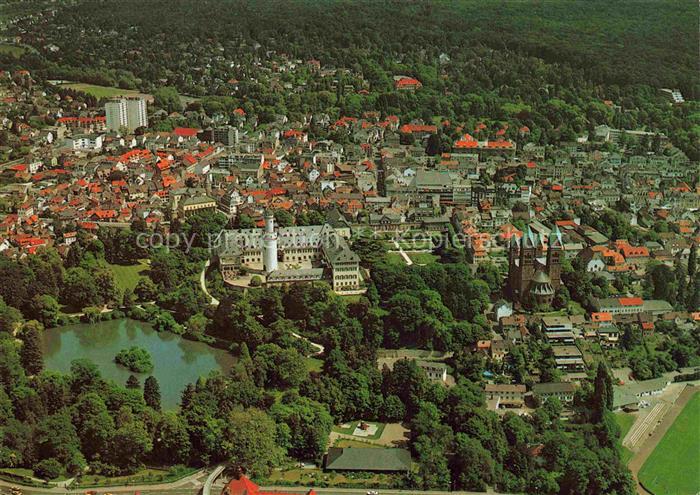 BAD HOMBURG von der Hoehe Hessen Fliegeraufnahme mit Landgrafenschloss