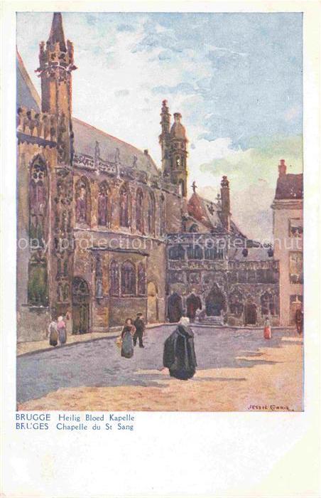 BRUGGE Bruges Belgie Heilig Bloed Kapelle Illustration