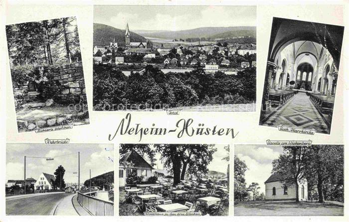 Neheim-Huesten Arnsberg NRW Richters Koepfchen Ruhrbruecke Waldhaus zu den drei