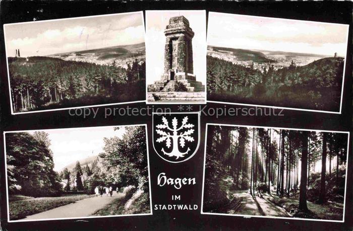 HAGEN  Westfalen NRW Stadtwald Details Bismarckturm