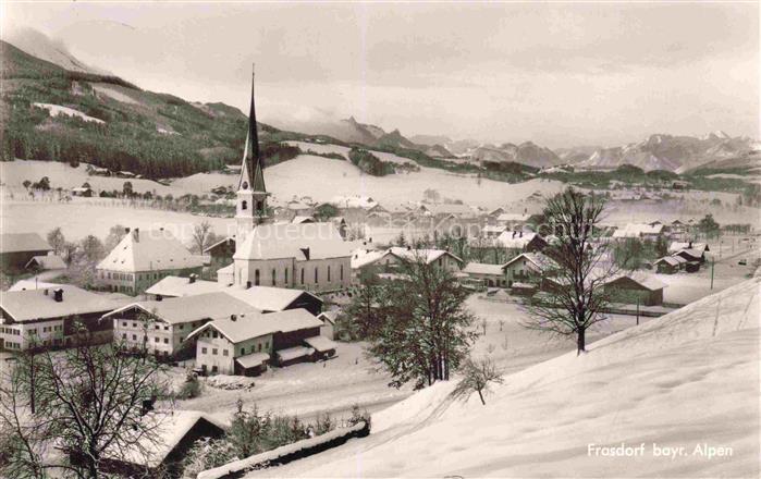 Frasdorf Rosenheim Bayern Winterpanorama Kirche