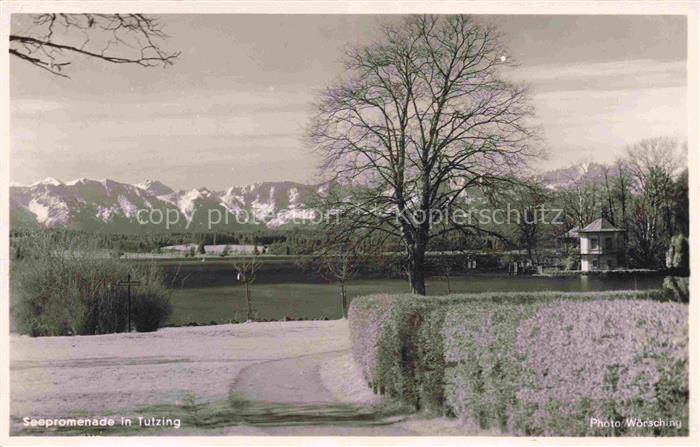 Tutzing Starnberger See Bayern Seepromenade