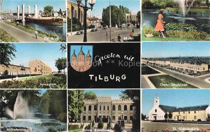 TILBURG Noord-Brabant NL De Brug Markt Teich Jerusalem Gen Smutslaan Wilhelminap