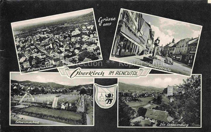 Oberkirch Baden Fliegeraufnahme Hauptstrasse Schwimmbad Die Schauenburg