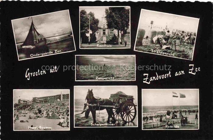 ZANDVOORT-AAN-ZEE Noord Holland NL Ondergaaande Zon Raadhuis Strandgezicht Hotel