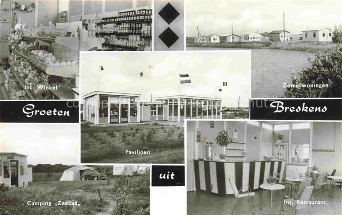 Breskens  Zeeland NL Int Winkel Zomerwoningen Paviljoen Camping Zeebad Int Resta